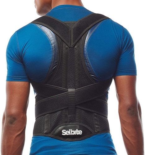Adjustable Posture Back Brace for Upper & Lower Back Pain Relief, L - Lot 688