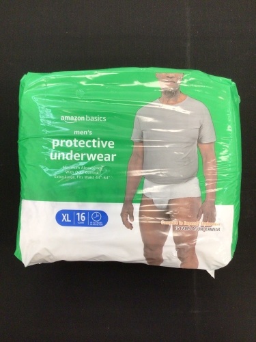 Amazon Basics Mens Protective Underwear, 16pk Size XL - Lot 690