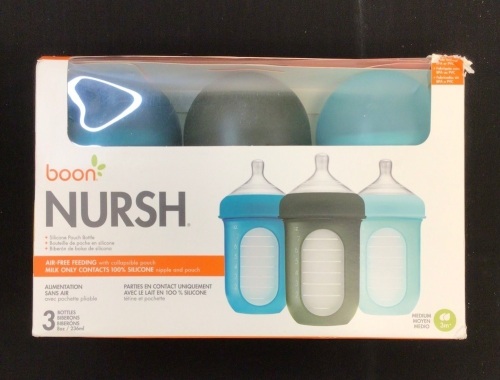 3pk Boon Nursh Silicone Bottles - Lot 695