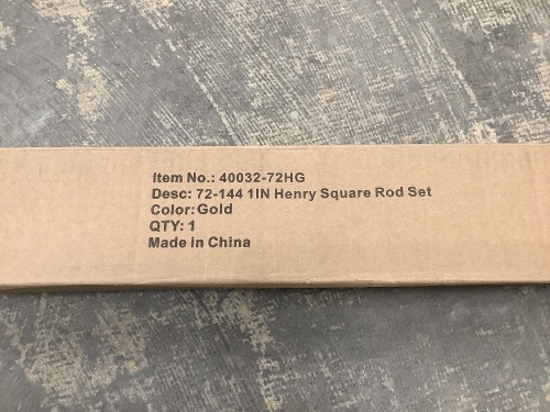 Henry Square Rod Curtain Rods - Lot 223
