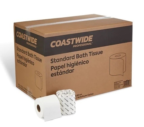 Box of Coastwide 2-Ply Standard Toilet Paper, White, 95 Rolls/Carton - Lot 152