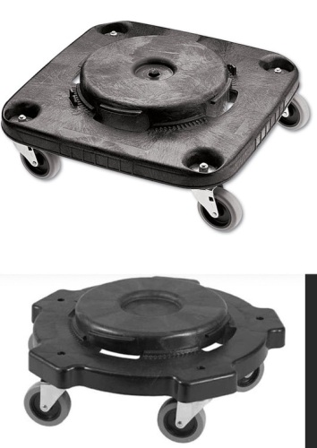 Rubbermaid Commercial 3530 Brute Container Square Dolly & 2640 Round Dolly for Trashcans - Lot 162