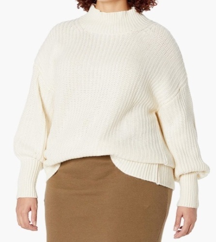 The Drop Women's INES Rib Knit Sweater, M - Lot 346