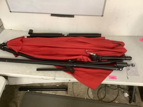 Red Patio Umbrella - Lot 1106