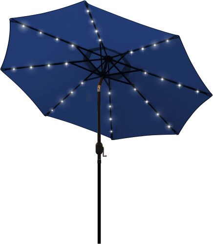 Blissun 9ft Solar Patio Umbrella - Lot 1126