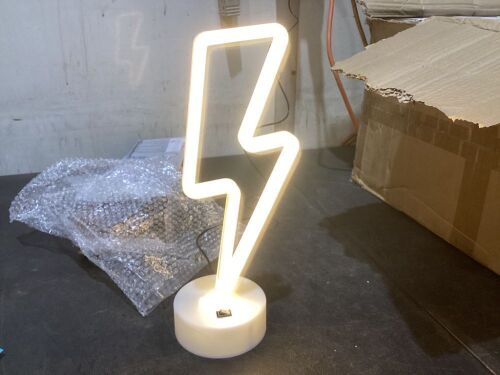 Lot of (4) LED Neon Lightning Bolt Light - Lot 389