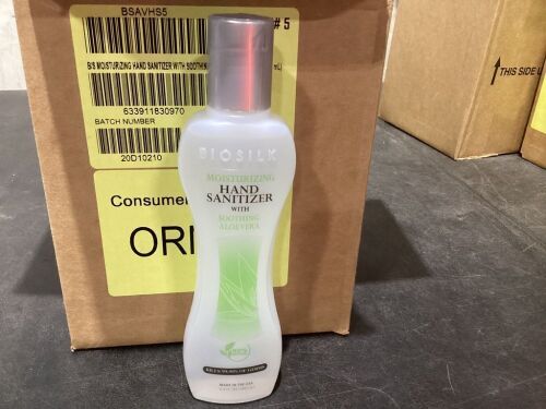 Case of (12) BioSilk Hand Sanitizer with Aloe 5.4 fl oz  - Lot 322