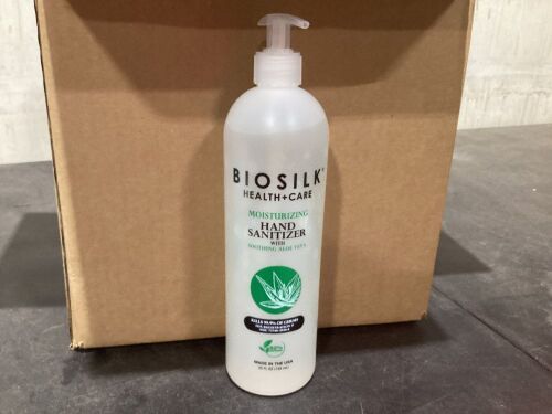 Case of (12) BioSilk Hand Sanitizer with Aloe 25 fl oz  - Lot 698