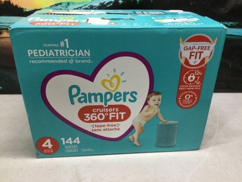 Pampers Cruisers 360 Fit Diapers, Size 4, 144 ct - Lot 270