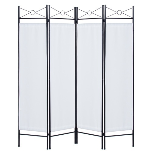 6ft 4-Panel Folding Privacy Screen Room Divider w/ Steel Frame - Lot 458