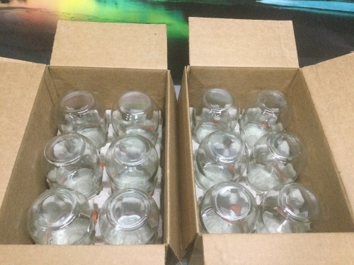 Lot of (2) Weck 745 Tulip Canning Jars, 1 Liter, Set of 6  - Lot 503