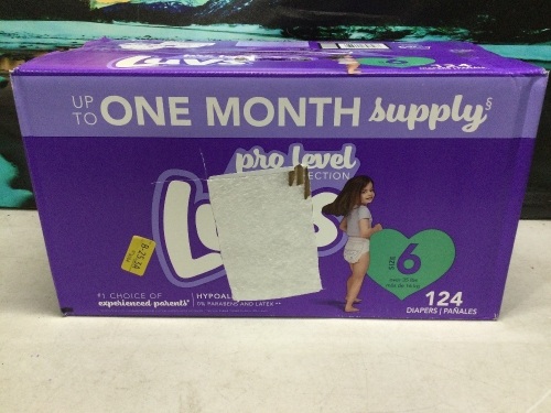 Luvs Ultra Leakguard Baby Diapers, Size 6, 124 ct  - Lot 563