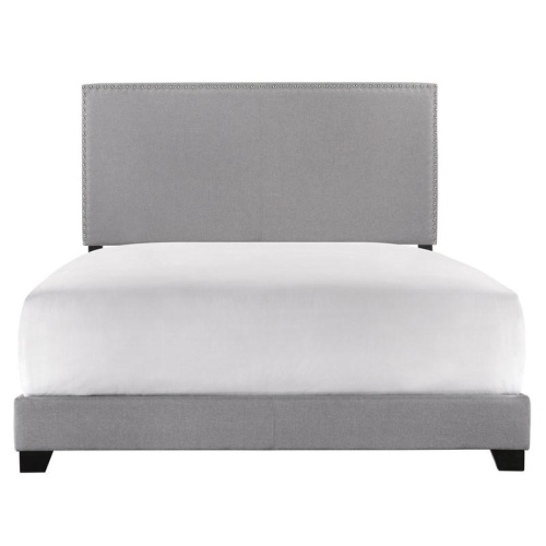 Fully Upholstered Grey Bed Frame, Twin - Lot 596