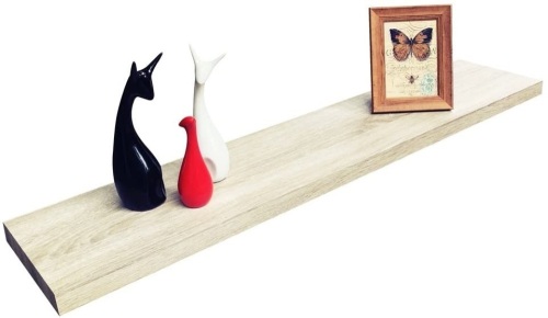 Homewell Wood Floating Shelf Light Oak Finish - Lot 606