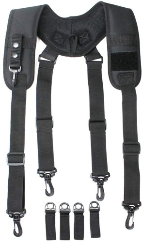 Lot of (4) MeloTough Padded Tactical Suspenders with Key Holder and Velcro Patch - Lot 706