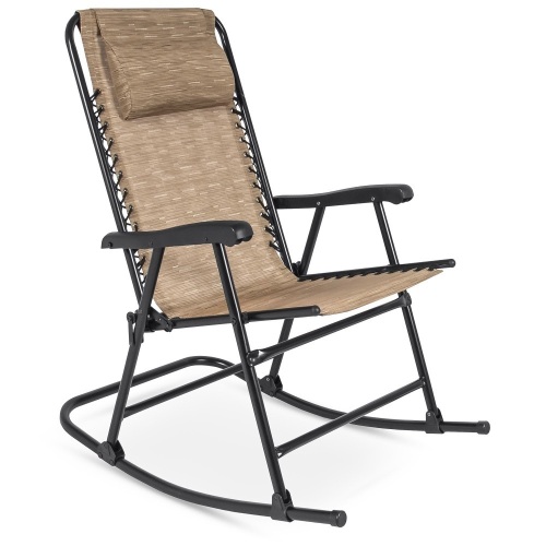 Foldable Zero Gravity Patio Rocking Lounge Chair  - Lot 883