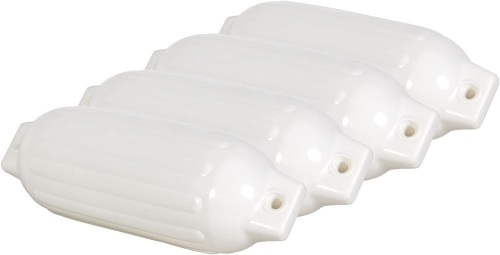 Ribbed Marine Vinyl Boat Fender Bumper Dock Shield Protection, Set of 4   - Lot 1068