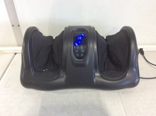 Therapeutic Foot Massager w/ High Intensity Rollers, Remote, 3 Modes  - Lot 619