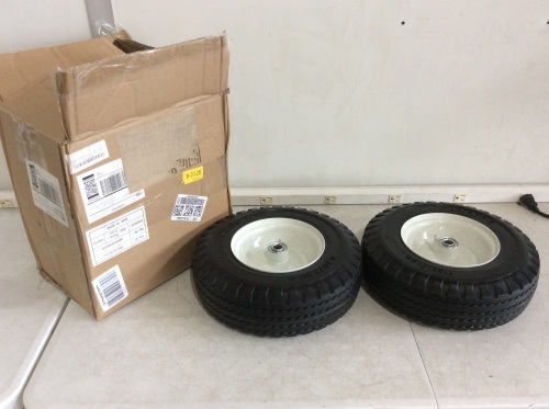 4.10/3.50-6" Flat-Free Tires, Set of 2   - Lot 605