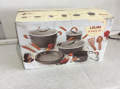 Rachael Ray Cucina Anodized Nonstick Pots and Pans Set, Missing 2 Qt Saucepan  - Lot 868