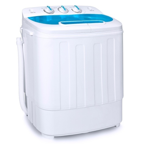 Portable Compact Twin Tub Laundry Machine & Spin Cycle w/ Hose, 13lbs Capacity - Lot 620