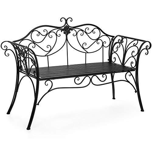 52-inch 2-Person Decorative Metal Garden Bench  - Lot 873