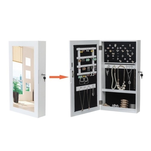 Wall Mounted Mirrored Jewelry Armoire   - Lot 316