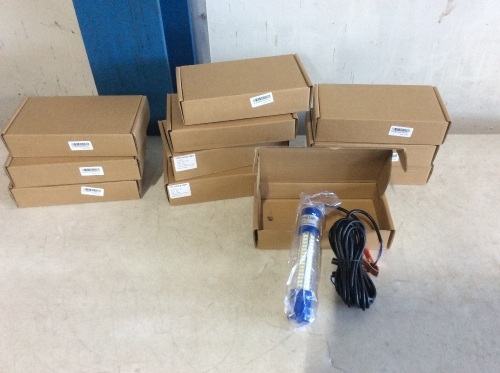 Lot of (11) Green LED Underwater Night Fishing Lights - Lot 446