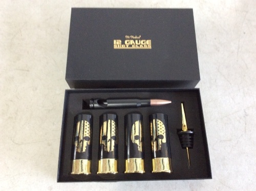 12 Gauge Shot Glass Set with Bullet Bottle Opener - Lot 324