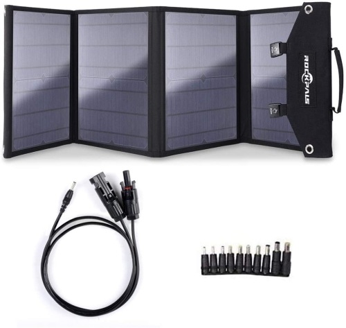 ROCKPALS 100W Foldable Solar Panel Charger with 3 USB Ports - Lot 659
