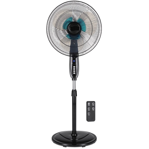 16in Oscillating Pedestal Fan w/ 7.5 Hour Timer, Double Blades, Remote Control   - Lot 875