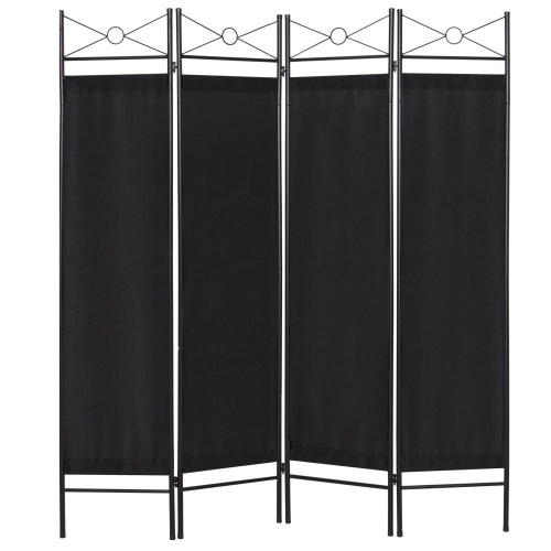 6ft 4-Panel Folding Privacy Screen Room Divider w/ Steel Frame   - Lot 425