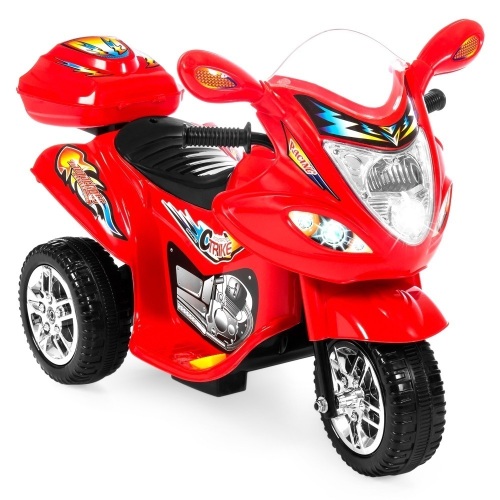 6V 3-Wheel Motorcycle Ride On Toy w/ LED Lights, Music, Horn, Storage - Lot 424
