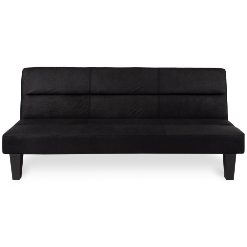Microfiber Futon Convertible Folding Couch Sofa Bed w/ 6in Thick Mattress Padding - Lot 638