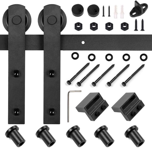U-MAX 6 Ft Sliding Barn Door Hardware Kit , Fit 36"-40" Wide Door Panel, I Shape Hanger  - Lot 353
