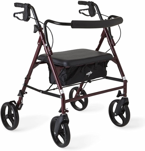 Medline Heavy Duty Rollator Walker with Seat  - Lot 522