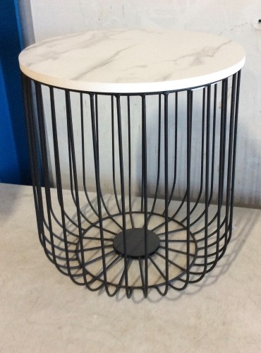 Metal Wire Storage Side Table  - Lot 1067