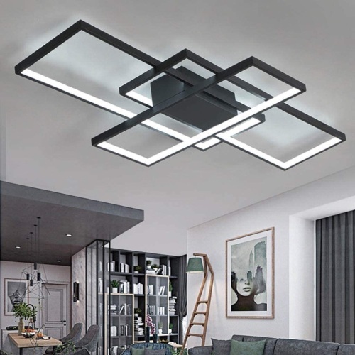 Modern LED Dimmable Flush Mount Square Ceiling Light with Remote Control  - Lot 1185