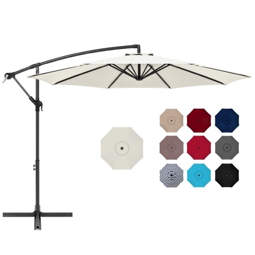 10ft Offset Hanging Patio Umbrella  - Lot 1097