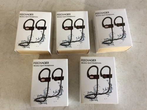 Lot of (5) Feechagier Wireless Sport Headphones - Lot 1033