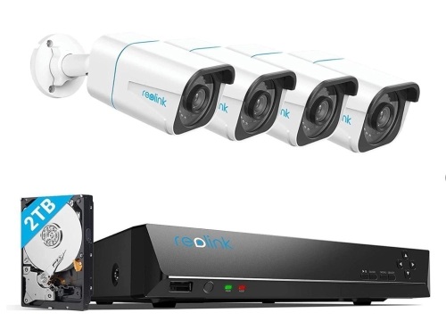 REOLINK 4K 8Ch Network Video Recorder and 4-Pack Reolink 8MP 4K POE Security IP Cameras - Lot 17