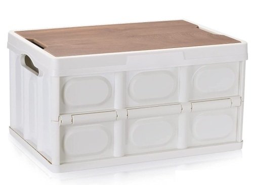 55L Collapsible Storage Bin with Lid - Lot 207