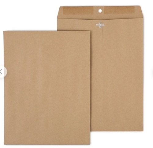 Case of 5 Boxes of Staples Recycled Clasp Envelopes, 10" x 13", 100/Box - Lot 235