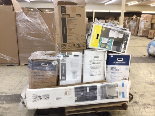 Uninspected Customer Return Liquidation Salvage Pallet, Bathroom Fixtures - Lot 255