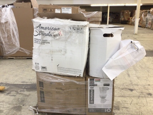 Uninspected Customer Return Liquidation Salvage Pallet, Bathroom Fixtures - Lot 290