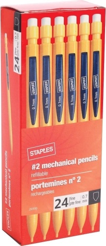 Case of 36 Units STAPLES Mechanical Pencils 24pk - Lot 370