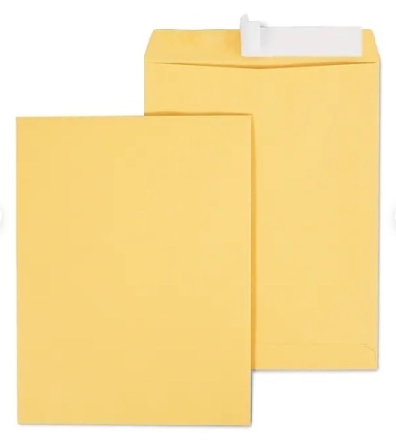 Case of 5 Boxes of Staples EasyClose Catalog Envelopes, 10"L x 13"H, 100/Box - Lot 375