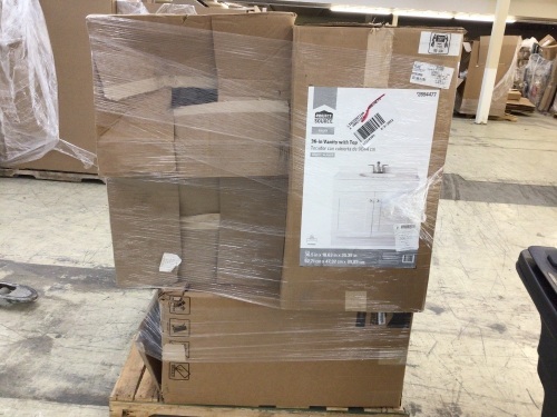 Uninspected Customer Return Liquidation Salvage Pallet, Bathroom Fixtures - Lot 472