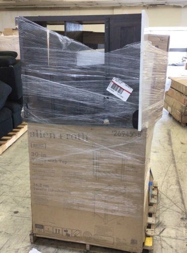 Uninspected Customer Return Liquidation Salvage Pallet, Bathroom Fixtures - Lot 497