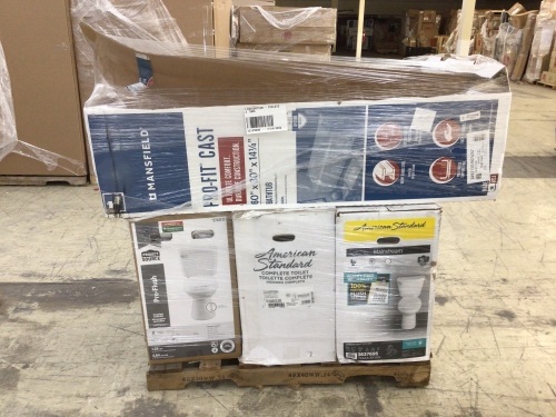 Uninspected Customer Return Liquidation Salvage Pallet, Bathroom Fixtures - Lot 500